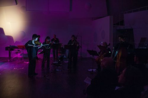 a moment from the symposium on Manos Tsangaris and his music theater in Dresden 2014
