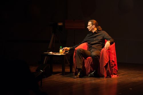 a moment from the symposium on Manos Tsangaris and his music theater in Dresden 2014