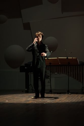 a moment from the symposium on Manos Tsangaris and his music theater in Dresden 2014