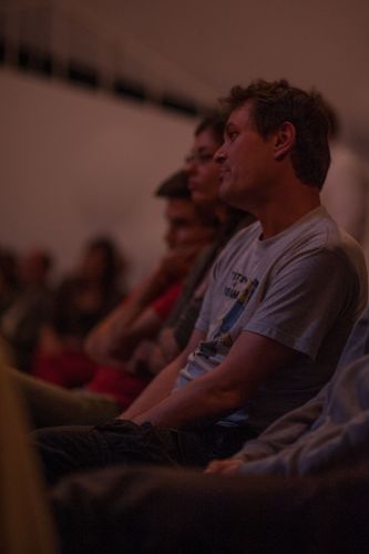 a moment from the symposium on Manos Tsangaris and his music theater in Dresden 2014