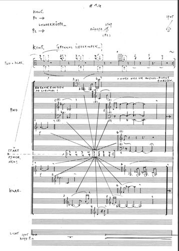 score page of Manos Tsangaris' piece 