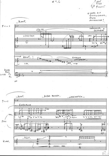 score page of Manos Tsangaris' piece 