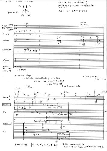 score page of Manos Tsangaris' piece 
