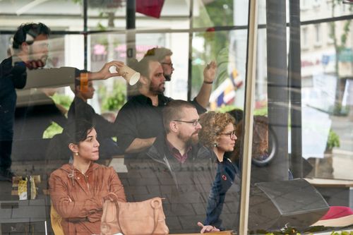 picture of Manos Tsangaris' piece “es geht voran” performed in Witten 2019