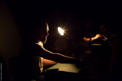 picture showing a moment from Manos Tsangaris' piece “Love & Diversity” in Athens