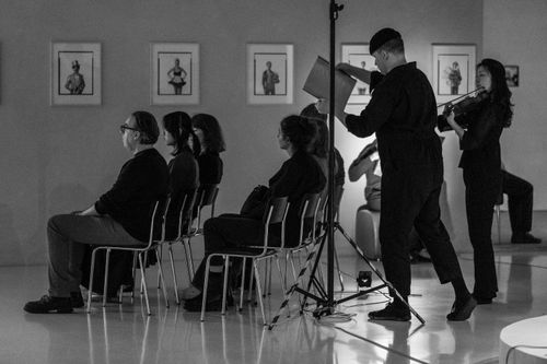 a moment in Manos Tsangaris' piece 