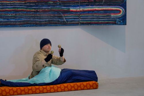 a moment in Manos Tsangaris' piece 