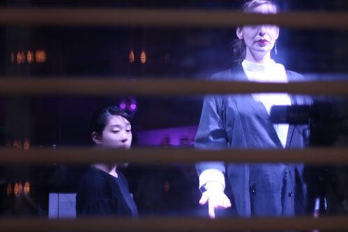 picture showing a moment from Manos Tsangaris' piece “City Pieces” in Hong Kong