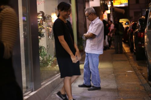 picture showing a moment from Manos Tsangaris' piece “City Pieces” in Hong Kong