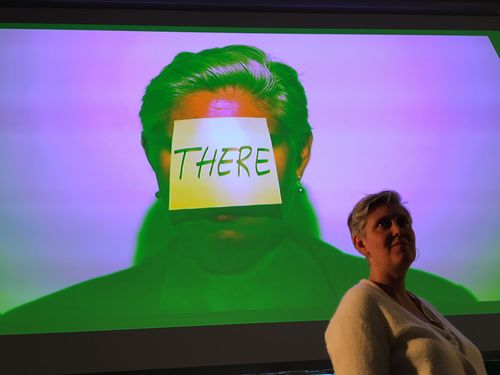 picture showing a moment from Manos Tsangaris' side specific theatre “LIVING SPACES” in Aarhus 2017