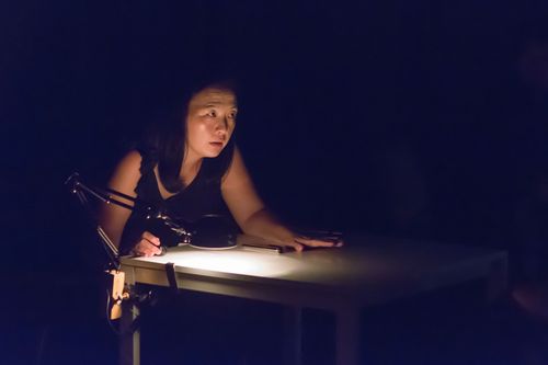 picture showing a moment from Manos Tsangaris' piece “Love & Diversity” in Hong Kong