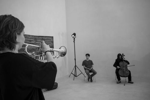 a moment in Manos Tsangaris' piece 