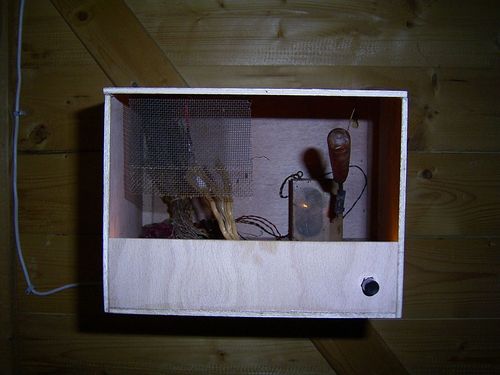 picture of Manos Tsangaris' installation “Kiosk” in Rümlingen