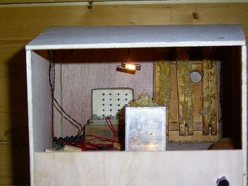 picture of Manos Tsangaris' installation “Kiosk” in Rümlingen