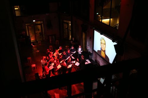 photo of the performance of the play “winzig” in Oslo 2016