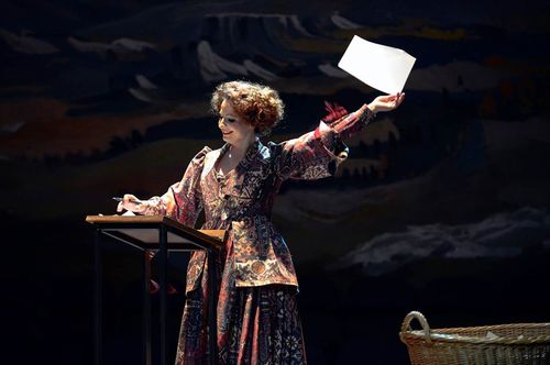 picture showing a moment from Manos Tsangaris' opera “Karl May”