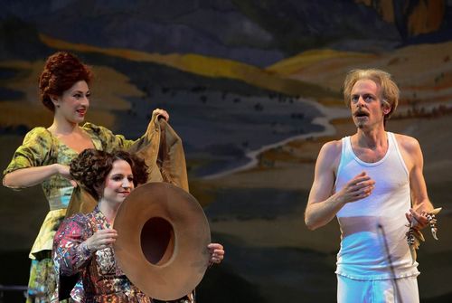 picture showing a moment from Manos Tsangaris' opera “Karl May”